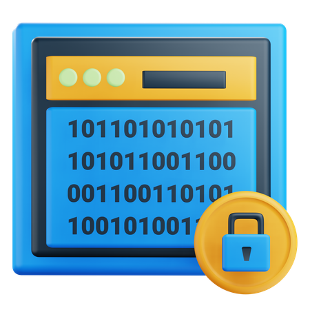 Data Encryption  3D Icon