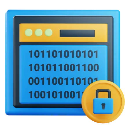 Data Encryption  3D Icon