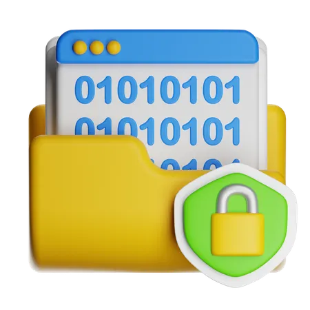 Data Encryption  3D Icon