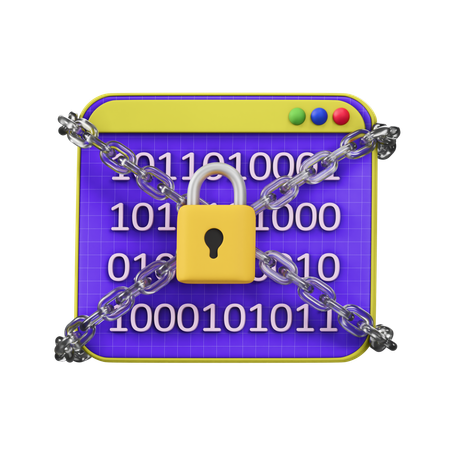 Data encryption  3D Icon