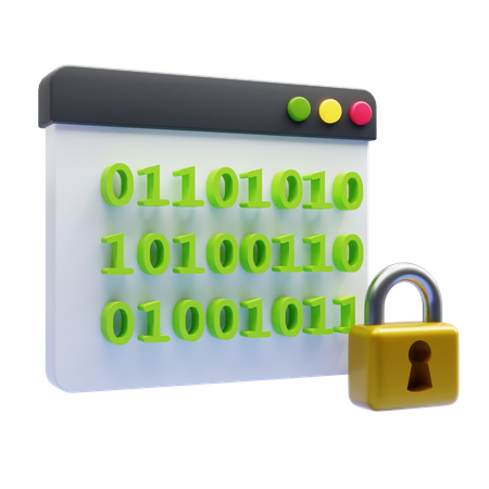 Data Encryption  3D Icon
