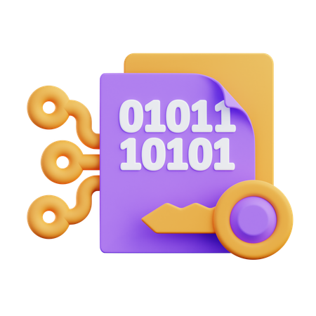 Data Encryption  3D Icon