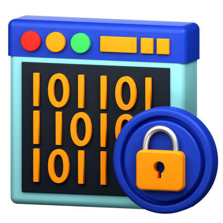 Data Encryption  3D Icon