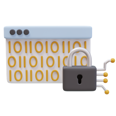 Data Encryption  3D Icon