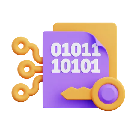 Data Encryption 3D Icon