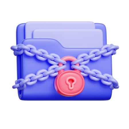 데이터 암호화 잠금  3D Icon