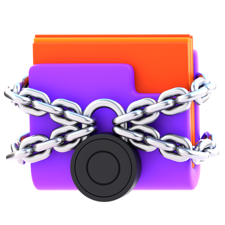 데이터 암호화 잠금  3D Icon