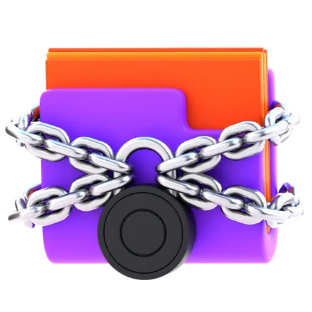 데이터 암호화 잠금  3D Icon