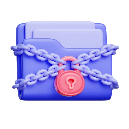 Data Encryption Lock  3D Icon