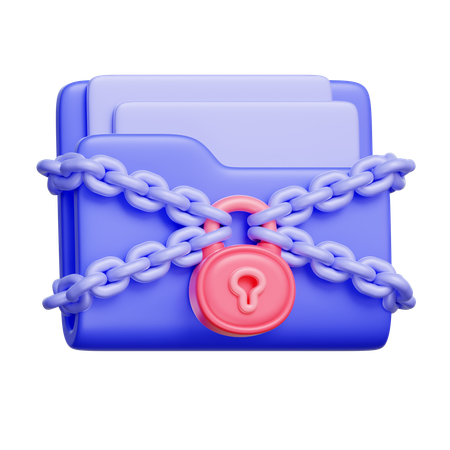 Data Encryption Lock  3D Icon