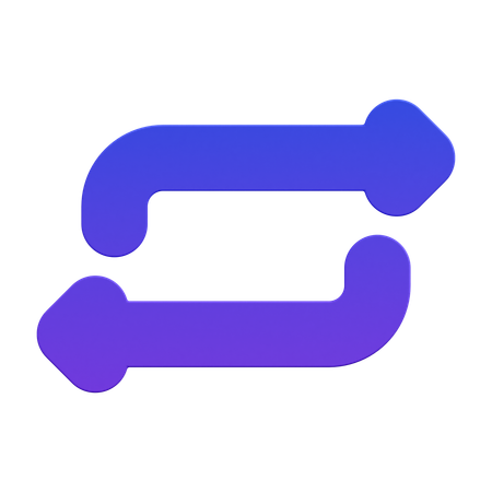 Data Exchange Arrows  3D Icon