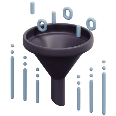 Data Filter 3D Icon