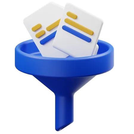 Data Filtering  3D Icon