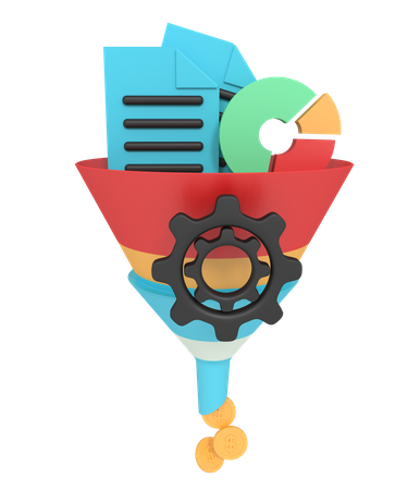 Data Filtration 3D Icon