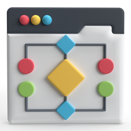 데이터 흐름  3D Icon