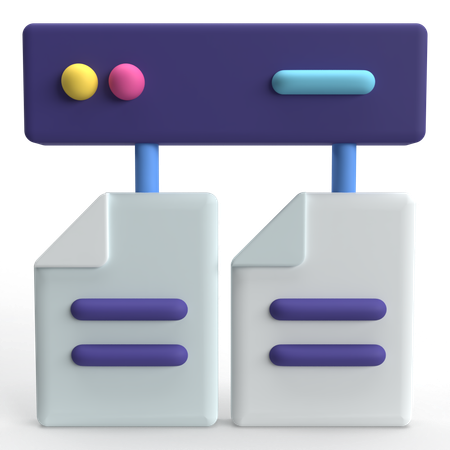 Data Flow  3D Icon