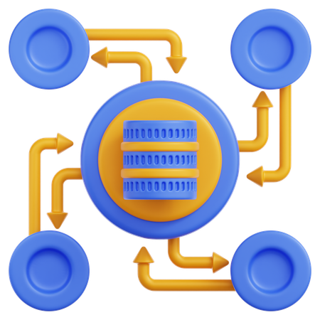 Data Flow  3D Icon