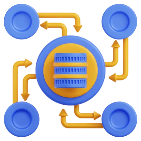 Data Flow  3D Icon