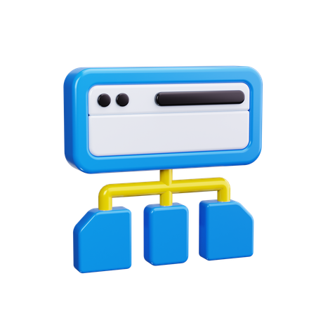 Data Flow  3D Icon