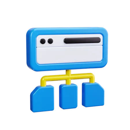 Data Flow  3D Icon