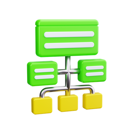 Data Flow Diagram  3D Icon