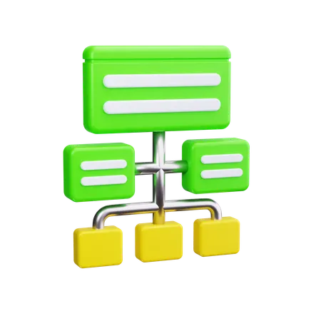 Data Flow Diagram  3D Icon