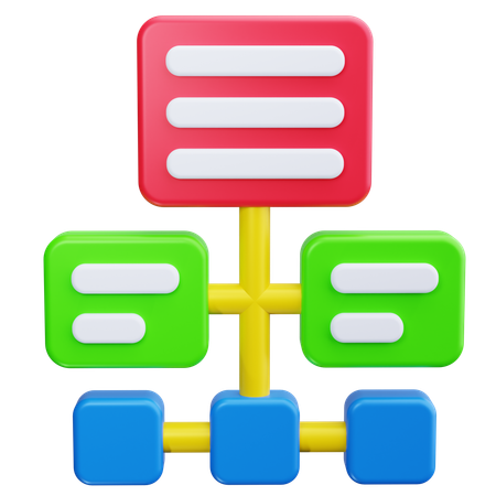 Data Flow Diagram  3D Icon