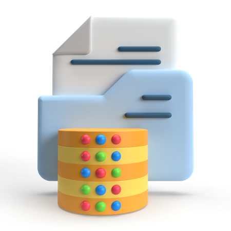 Data Folder  3D Icon