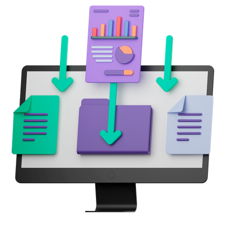 Data Gathering  3D Icon