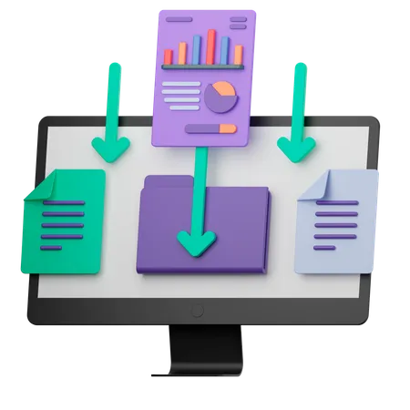 Data Gathering  3D Icon