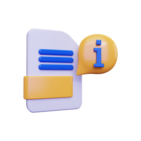 Data Information  3D Icon