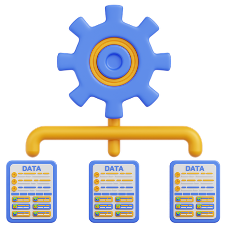 Data Integration  3D Icon