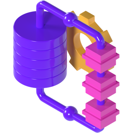 Data Integration  3D Icon