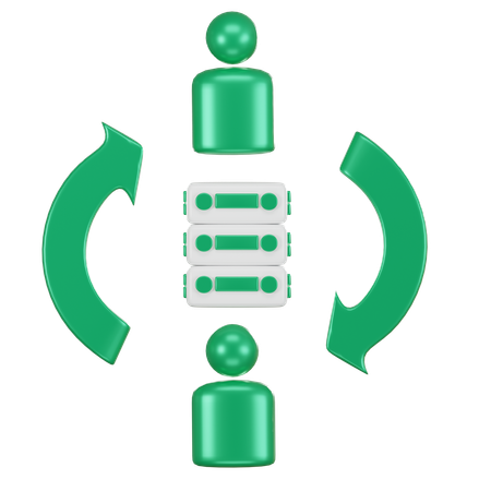 Data Integration  3D Icon