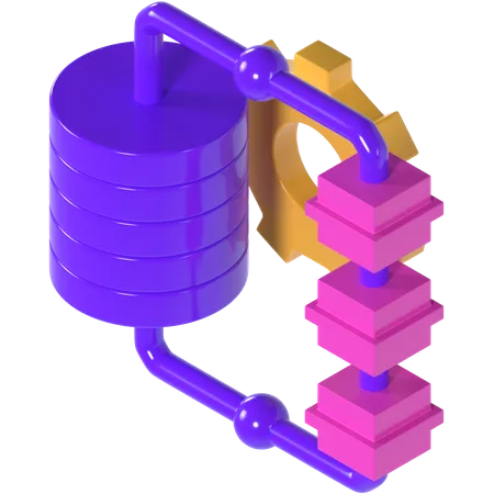 Data Integration  3D Illustration