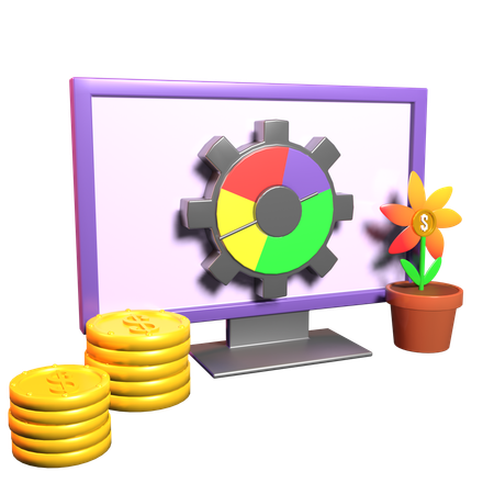 Data Investment  3D Icon