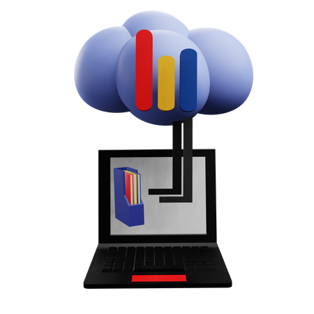 Data Library  3D Icon