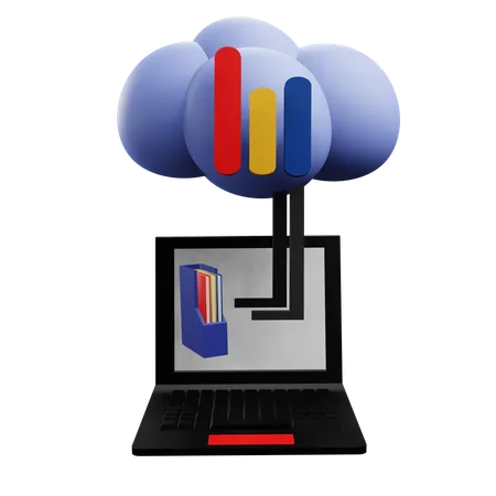 Data Library  3D Icon