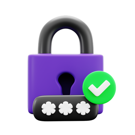 Data Lock  3D Icon