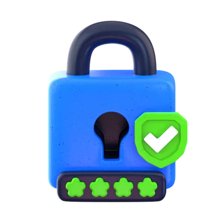 Data Lock  3D Icon