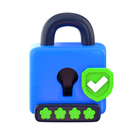 Data Lock  3D Icon