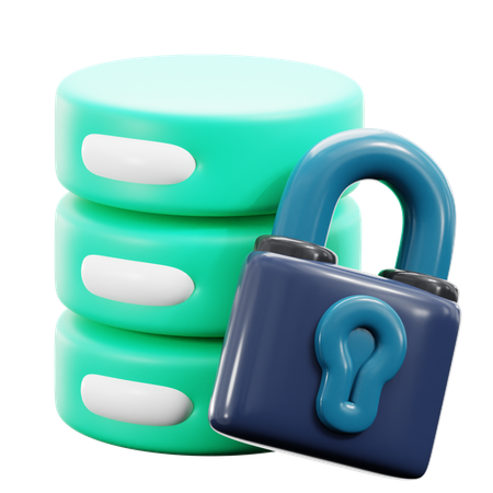 Data lock  3D Icon