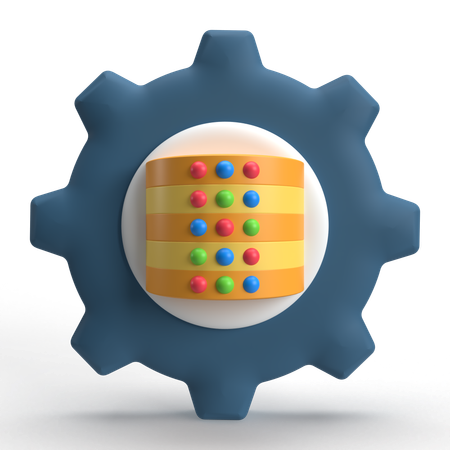 データ管理  3D Icon