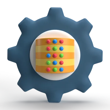 データ管理  3D Icon