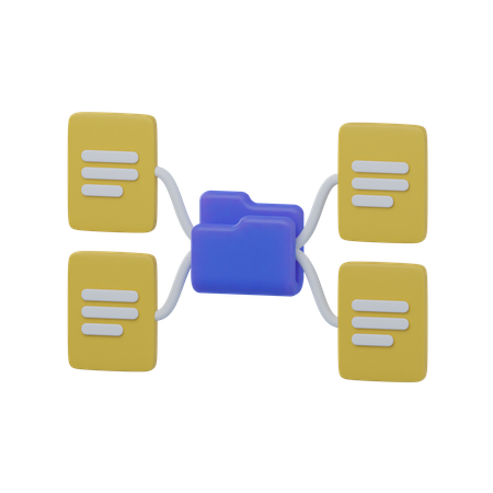 データ管理  3D Icon