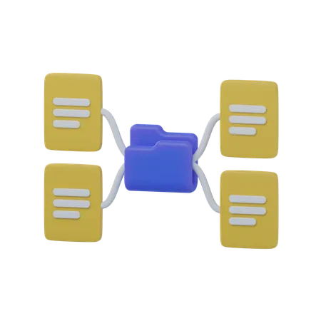 データ管理  3D Icon