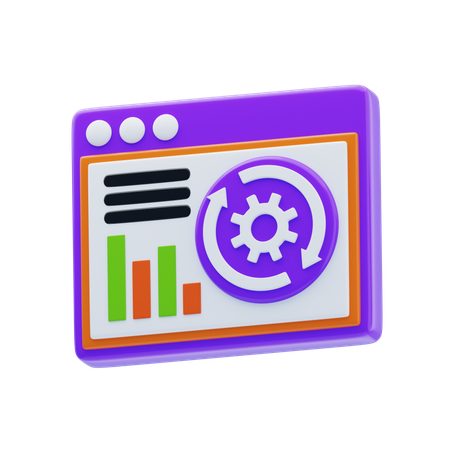 Data Management  3D Icon