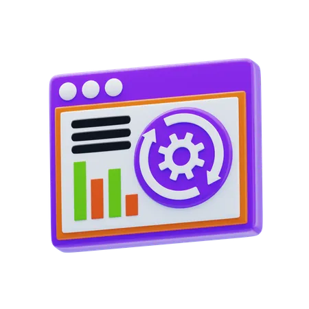 Data Management  3D Icon