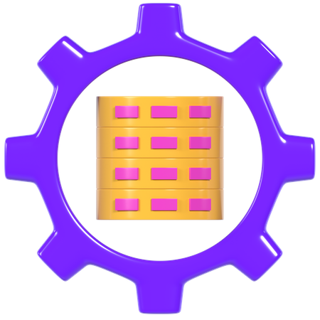 Data Management  3D Icon