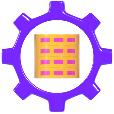 Data Management  3D Illustration